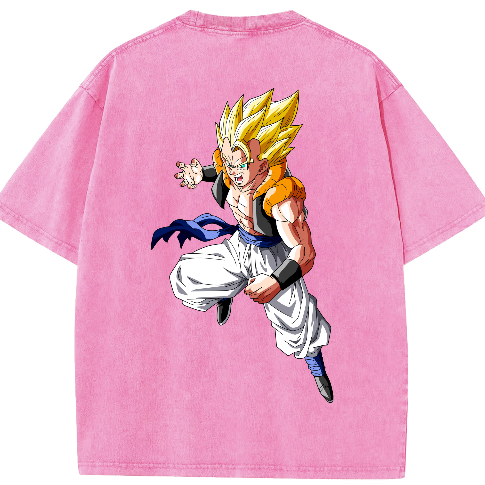 （画像用） ドラゴンボール ベジータ四世（Bejīta Yonsei）DRAGON BALL Vegeta IV 綿100% ヴィンテージ風 半袖Tシャツ（背面プリント）